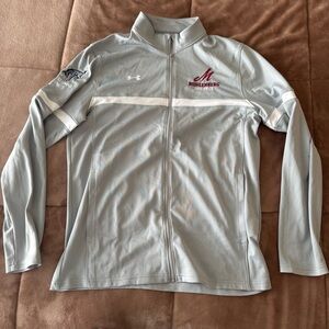 Under Armour Muhlenberg College Light Gray Full-Zip Sweatshirt